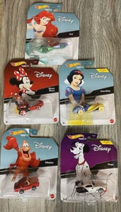 WALT DISNEY HOT WHEEL CARS 2021 5er SET SNOW WHITE PONGO MINNIE SEBASTIAN ARIEL - Bild 1 von 6