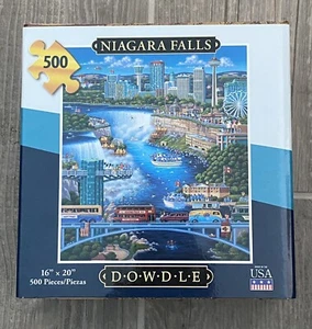 Nuevo en caja 16" x 20" Dowdle 500 piezas rompecabezas NIAGARA FALLS mapa completo/bolsa resellable - Imagen 1 de 4