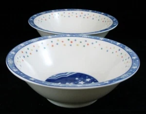 Grupo de 2 cuencos de cereales de borde Epoch Mr Snowman E115 - Imagen 1 de 6