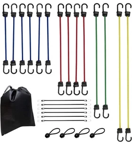 Correas Bungee Cuerdas Surtidas Longitudes Paquete de 24 Equipaje de campamento Muebles - Imagen 1 de 5