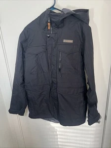 Burton Jacket Mens Sz M Black Covert Living Linin Ski Snowboard Hooded - Picture 1 of 11