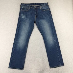 Jeans Levis 504 uomo 33x30 (32,5x27,5) blu gamba dritta pantaloni denim lavaggio medio - Foto 1 di 12