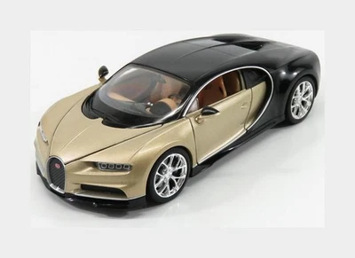 1:24 WELLY Bugatti Chiron Le Patron 2016 Gold Met Black WE24077GD Model - Image 1 of 2