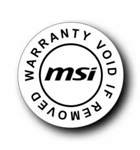 2  MSI Fragile Stickers, Warranty Stickers Labels Use For Screw Fast US Shipping - Picture 1 of 3