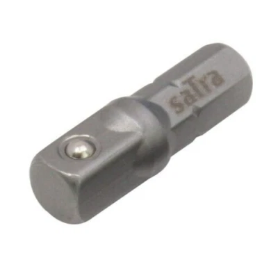 5x Stecknuss Bit Adapter 1/4" 6-knt Antrieb auf 1/4" Vierkant-Abtrieb 25mm - Bild 1 von 3