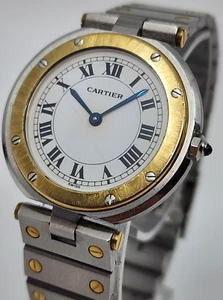 Cartier 18K Yellow Gold 32mm Santos Vendome Ronde Watch - Picture 1 of 12