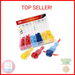 Nilight - 50004R 120 Pcs/60 Pairs Quick Splice Wire Terminals T-Tap Self-strippi - Picture 1 of 2