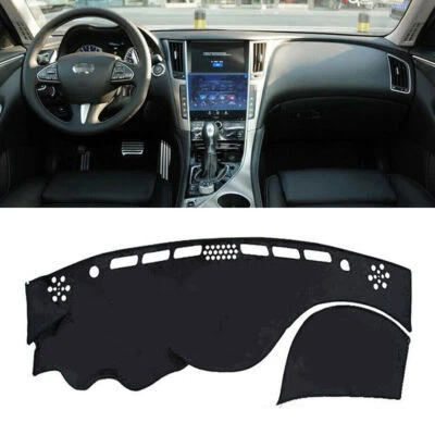 For Infiniti Q50 2018-2024 black Non-slip Dash Board Cover Mat Dashboard Carpet - Imagem 1 de 4