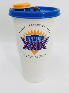 Bicchiere Tupperware 1L Thirstquake Super Bowl XXIX Joe Robbie Stadium 1995 FRSH - Foto 1 di 6
