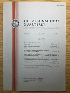 The Aeronautical Quarterly (Royal Aeronautical Society Journal) RARE May 1977 - Picture 1 of 1