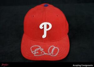Pat Burrell Autograph Signed New Era Philadelphia Phillies Hat AUTO Fleer AUTH