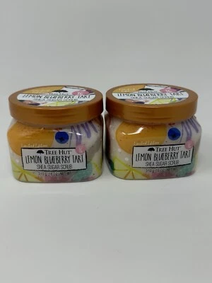 2x Tree Hut Lemon Blueberry Tart Shea Sugar Scrub 18oz ea Jar Limited Edition - Image 1 of 4
