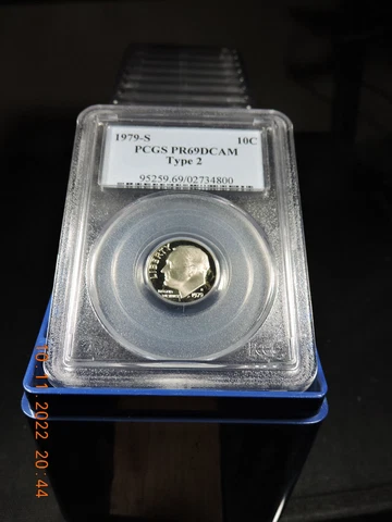 1979-S  DIME***PCGS MS69DCAM***TYPE 2***WHITE on BLK, WATERY MIRRORS***NICE!! Cover