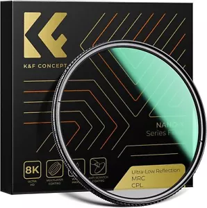 K&F Concept Ultra-Low Reflectivity Circular Polarizers CPL Filter Slim 37-95mm - Picture 1 of 120