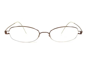 Lindberg Small Eyeglasses Frames OVAL Titanium Brown Air Titanium Rim 43-18-125 - Picture 1 of 8