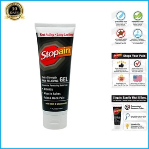 Soothing 4oz Pain Relief Gel with MSM & Non-Greasy Formula—Fast Acting Relief - Picture 1 of 9