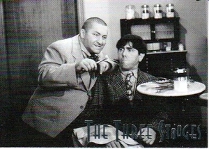 3 STOOGES TV. Stooges 1997 Duo Cards # 26 Curley & Moe "I Can Hardly Wait" - Bild 1 von 2