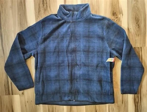 New Vintage Men's Basic Edition Full Zip Fleece Jacket Blue & Black Size 2X - Picture 1 of 5
