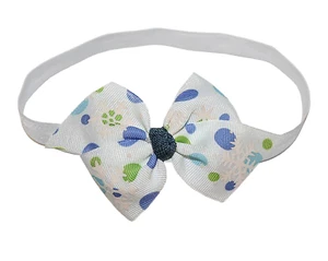 WD2U Baby Girls Country Christmas Snowflake Hair Bow Stretch Headband - Picture 1 of 2