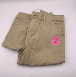 Children’s Place Girl Size 14 Khaki Uniform Pants Adjustable Stretch Fabric NEW - Picture 1 of 5