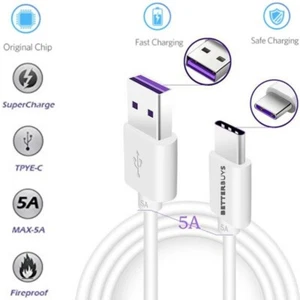 5 AMP iPhone 15 Super Fast Charging Data Type-C To USB CableFor iPad Pro Samsung - Photo 1 sur 12