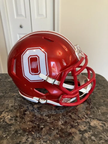Ohio State Buckeyes Custom Riddell Speed Mini Football Helmet Flash Red White Cover