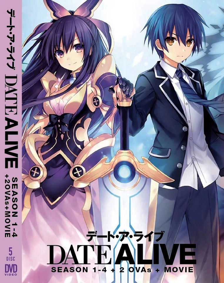 Date A Live Season 1-4 + 2 OVAs + Movie Japanese Anime DVD English Dub Region 0 - Image 1 of 4