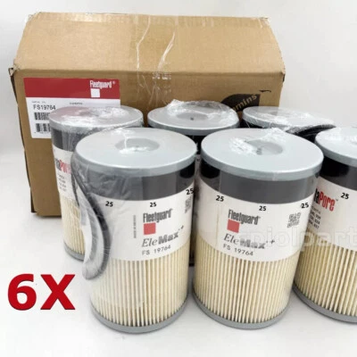 6X FS19764 Fleetguard Fuel Filter with Water Separator Cummins Free Shipping NEW - Image 1 of 3