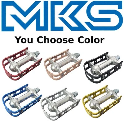 Classic MKS BM-7 Alloy BMX Wide Platform Bike Pedals Choose Your Color  - Image 1 of 3