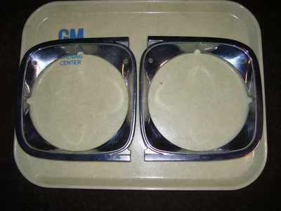 1972 Chevrolet Chevelle Malibu El Camino Headlight Bezels OEM - Image 1 of 4