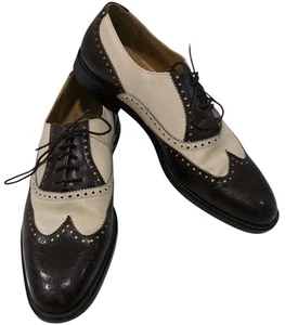 CHURCH'S PRIMA CLASSE Spectator Handmade Wingtip Oxford Dress Shoes 10.5 M - Picture 1 of 8