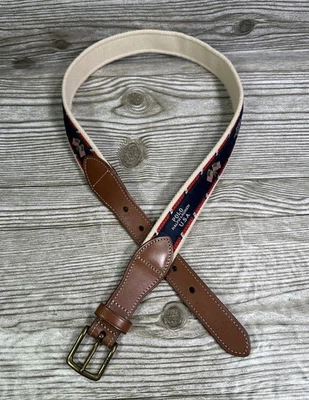 Polo Ralph Lauren Americana American Flag USA Woven Belt Size 32 - Image 1 of 4