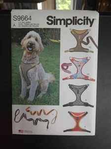 Simplicity S9664 Dog Harness 3 Sizes Small, Medium, Large Leash w/Trim Options - Picture 1 of 3