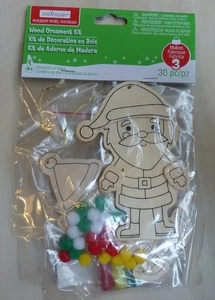 Creatología Navidad Vacaciones 3 Adornos Madera Kit Papá Noel Hombre Mujer Elfos - Imagen 1 de 7