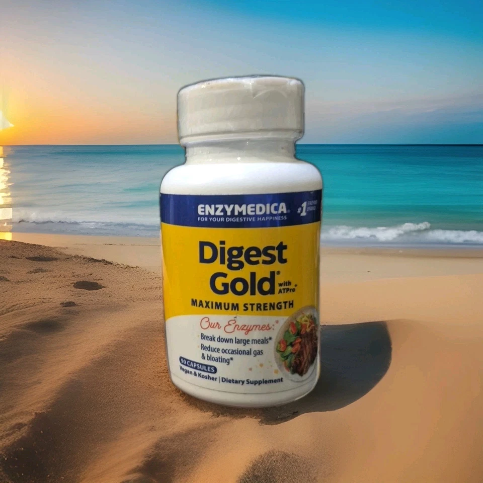 Enzymedica Digest Gold con ATPro Fuerza Máxima 90 Cápsulas Nuevo Sin Caja  Foto 1 de 4