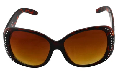 GAFAS DE SOL - Marco de carey marrón de gran tamaño con detalles plateados glamour Foto 1 de 4