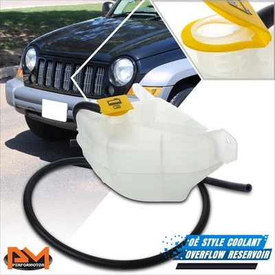 Para 02-05 Jeep Liberty 2.4L estilo original líquido de arrefecimento reservatório tanque de transbordamento com tampa + mangueira - Imagem 1 de 4