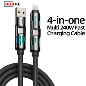 MFISH 3 Pack Câble USB Type-C 4 en 1 240W Charge Rapide iPhone 15 16 iPad - Photo 1 sur 12