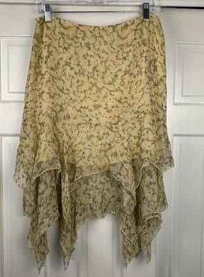 VTG Bloomingdales Silk Handkerchief Skirt Size 12 Ethereal Fairycore Pastels - Image 1 of 4