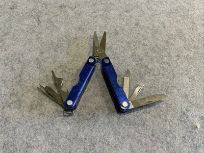 Leatherman Micra мульти инструмент синий прозрачный пластиковый покрытие ножницы  - Изображение 1 из 4