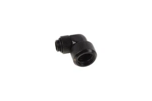 Alphacool Eiszapfen 16mm HardTube Anschraubtülle 90° drehbar G1/4 - Deep Black - Bild 1 von 3