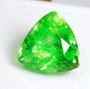 5.80 Ct Natural Beautiful Trillion Cut Colombian Emerald Loose Gemstone