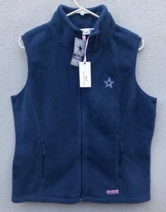 Dallas Cowboys M Gilet Donna Vineyard Vines Blu in Pile $98 - Medium LEGGI - Foto 1 di 12