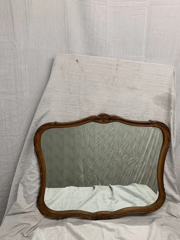 Antique Ornate French Country Beveled Mirror Cover