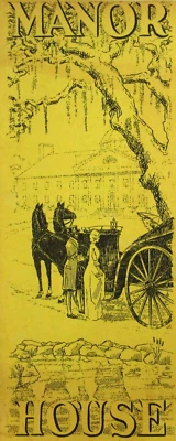 Menú de restaurante vintage casa señorial panqueques Coeur d'Alene Idaho años 1950-60 Foto 1 de 4