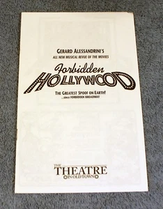 Forbidden Hollywood Playbill -- 1995 Old Town San Diego - Pedi Blakeslee Ellis - Bild 1 von 2
