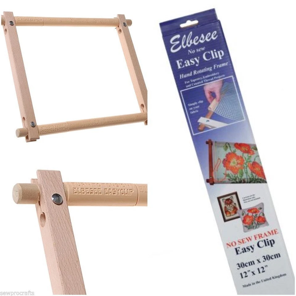 Elbesee Easy Clip Hand Rotating Frames ALL SIZES Needlework Tapestry Embroidery - Image 1 of 1