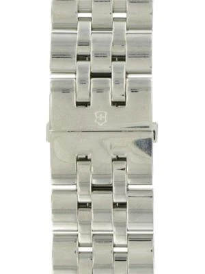 Correa de reloj de acero inoxidable tono plata 21 mm marca Swiss Army para hombre VIC-000281  Foto 1 de 4