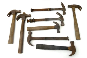 Mixed Lot of Hammers Carpentry Iron Forged Steel Hammers Hand Tools - Picture 1 of 22