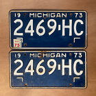 1973 1975 Michigan License Plate Pair # 2469-HC